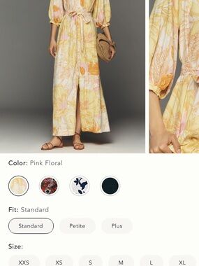 NWT Anthropologie Maeve Mona Linen Shirtdress size Small Pink Print